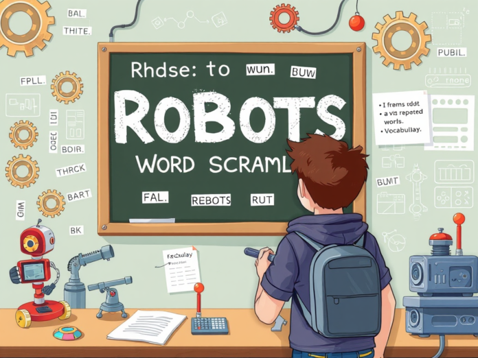 robotics word scramble answer key