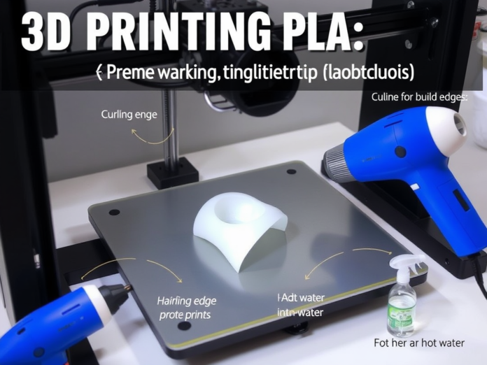 3d printing pla flatten curled edges